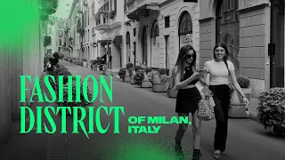 Fashion District of Milan, Italy Walking Tour - 4K
