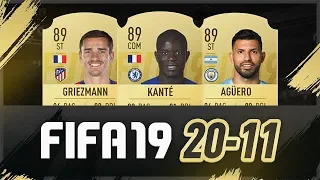 FIFA 19 ULTIMATE TEAM RATINGS! - 20-11 #FIFA19Ratings