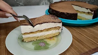 Нежный ореховый торт-суфле со вкусом мороженого