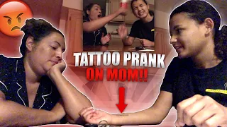 I GOT A TATTOO PRANK ON MOM!! **WE GOT INTO A FIGHT** 👊🏽😤