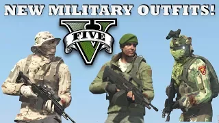 GTA V - New Top Military Outfits! Royal Marine & Desert Sniper | Custom Doomsday Heist Outfits