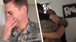 Zuerst lacht der heimgekehrte Soldat, dann weint er: Seine Frau hat ein rührendes Geschenk für ihn