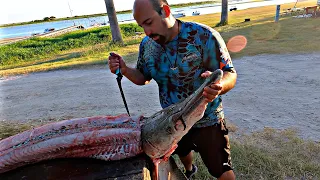 HOW TO CLEAN A MONSTER ALLIGATOR GAR FISH