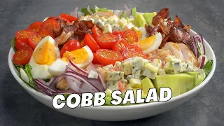 Famous COBB SALAD - How to Make CLASSIC Cobb Salad with Easy Dressing. Recipe by Always Yummy!