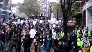 Student protest in Central London- 09/11/11