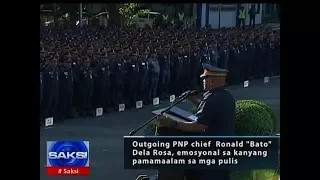 Saksi: Outgoing PNP Chief Ronald Dela Rosa, emosyonal sa kaniyang pamamaalam sa pulisya