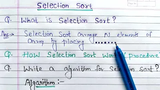 Selection sort in Data Structure | selection sort algorithm | #DataStructure