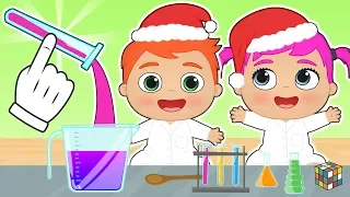 BABY ALEX AND LILY ⚗ Learn Colors with Kids Experiments | Educational Cartoons