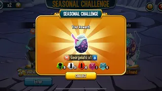 Collecting Mythic “Georgelato” Monster Egg in Monster Legends (Seasonal Challenge)