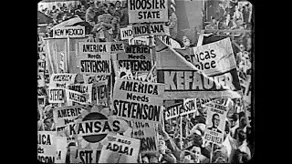 Democratic National Convention in Chicago 1952. Adlai Stevenson accepts the nomination for President