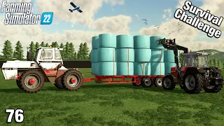 BIGGEST LOAD OF SILAGE BALES YET - Survival Challenge FS22 Calm Lands Ep 76