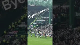 Celtic Fans Serenade Rangers Players Off the Pitch #celticfc #celticfans