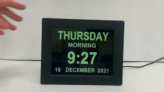 Vision Australia Product Demonstration 8 inch digital calendar day clock