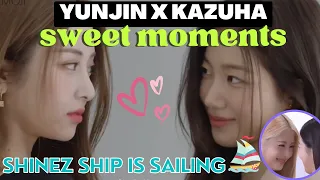 YUNJIN and KAZUHA super *clingy* and *couple-like* moments that gave us butterflies ♡