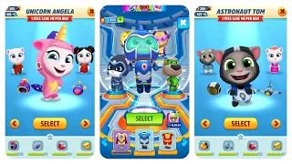 Talking Tom Hero Dash vs Talking Tom Gold Run | Deep Sea Tom vs Unicorn Angela vs Astronaut Tom