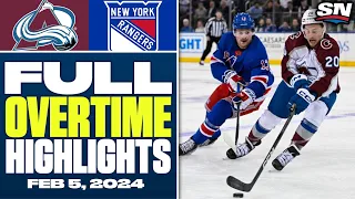 Avalanche vs. Rangers | Full Overtime Highlights - February 5, 2024