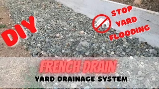 DIY French Drain for yard drainage | Yard Drainage Solution