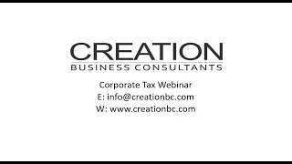 Creation Business Consultants UAE Corporate Tax Webinar