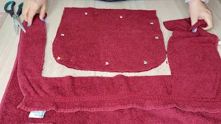 Cut and Stitched from a Towel in 10 minutes! ONLY 2 SEAM!