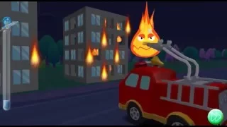 мультики про машинки Пожарная машина тушит пожар Бяка Флейм напал на Пинки Таун #3 #Мультфильм