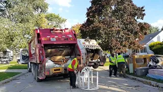 Rizzo Heil Rear Loaders Crushing Bulk Trash