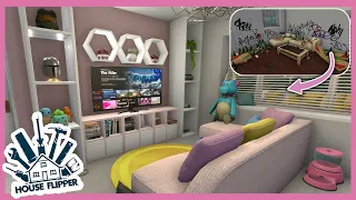 House Flipper Boring House - Pastel Pink Gamer Home (Speed Build)