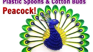 DIY Home Decoration : How to Make a Peacock from Plastic Spoons Crafts | DIY Projects | StylEnrich