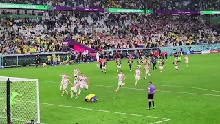 4K) 12/09/2022 Qatar worldcup Brazil vs Croatia penalty shootout, after the loss of Marquinhos