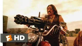 Machete (4/5) Movie CLIP - Motorcycle Gatling Guns (2010) HD