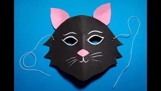 how to make cat mask with paper l Katzen Maske basteln l DIY paper craft