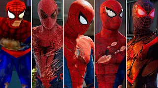 Evolution of Battle Damaged Suit in Spider-Man Games Marvel's