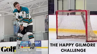 Maverick McNealy Tries The Happy Gilmore Golf Hockey Challenge | Golf Digest