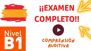 🇪🇸EXAMEN DELE B1🇪🇸#14 : examen ¡COMPLETO RESUELTO!parte comprensión AUDITIVA👂🏻(listening in Spanish)