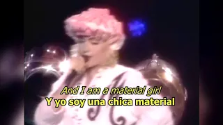 Material Girl  - Madonna (LYRICS/LETRA) [80s]