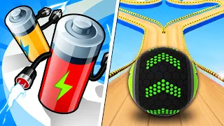 Battery Run | Going Balls - All Level Gameplay Android,iOS - NEW MEGA UPDATE