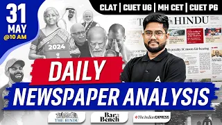31 MAY The Hindu Analysis | Daily Newspaper Analysis Today | Current Affairs With Rohit Sir