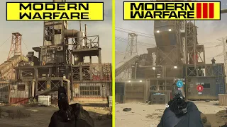 Call of Duty Modern Warfare III BETA 2023 vs 2019 Modern Warfare Rust Map Comparison | PS5