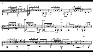 David Kellner - Phantasia in D minor for Guitar (Score video)