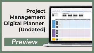 OneNote Project Management Planner (Undated) - Preview