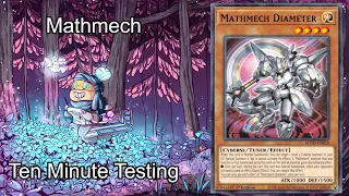 MATHMECH - Ten Minute Testing 8/26/20