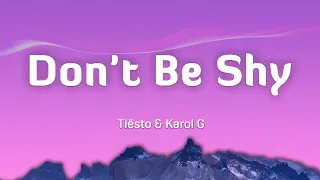 Don't Be Shy  - Tiësto & Karol G Lyrics Vietsub