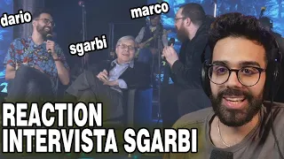 DARIO MOCCIA REACTION INTERVISTA A SGARBI CON MARCO MERRINO AI BOSCAR 2022