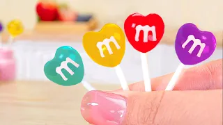 Yummy Lollipop 🍡 Miniature M&M Lollipop Candy Recipe | 1000+ Miniature Desserts By Mini Cakes