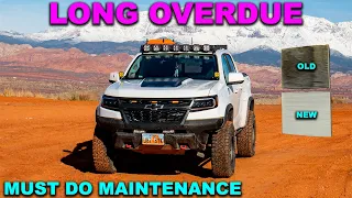 I waited WAY too long | 25k mile filter change | Chevy Colorado ZR2