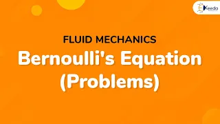 Bernoulli's Equation Problem 1  - Fluid Dynamics  - Fluid Mechanics