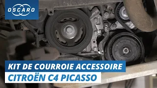 Comment changer le kit de courroie d'accessoire sur Citroën C4 Picasso - Tutoriels Oscaro