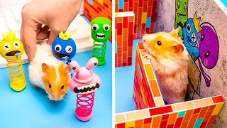 Rainbow Friends Hamster Maze || Fun Paper Crafts