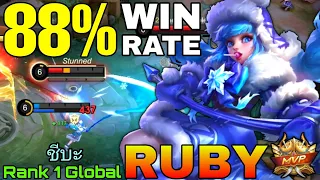 88% Current Win Rate Ruby Monster EXP Laner - Top 1 Global Ruby by ชีบะ - Mobile Legends