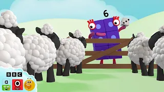 6 Little Sheep 🐑 | Counting Animals Adventure! 🔢 | Learn to Count | @Numberblocks