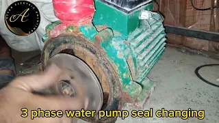 How to change seal of Pakistani water pump 👨‍🔧#electric #youtube #pump #repairing #subscribe